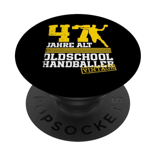 47. Geburtstag 47 Jahre Alt Handball Spieler Geburtstag PopSockets Klebender PopGrip von Lustige Handball Spieler Geburtstagsdesigns