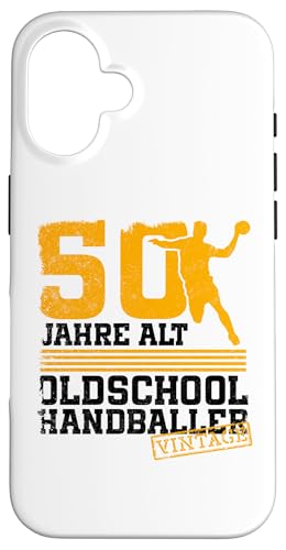 50. Geburtstag 50 Jahre Alt Handball Spieler Geburtstag Hülle für iPhone 16 50. Geburtstag 50 Jahre Alt Handball Spieler Geburtstag Hülle für iPhone 16 von Lustige Handball Spieler Geburtstagsdesigns