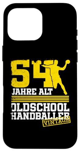 54. Geburtstag 54 Jahre Alt Handball Spieler Geburtstag Hülle für iPhone 16 Pro Max 54. Geburtstag 54 Jahre Alt Handball Spieler Geburtstag Hülle für iPhone 16 Pro Max von Lustige Handball Spieler Geburtstagsdesigns