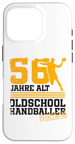 56. Geburtstag 56 Jahre Alt Handball Spieler Geburtstag Hülle für iPhone 16 Pro von Lustige Handball Spieler Geburtstagsdesigns