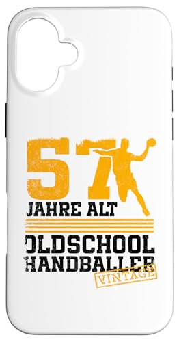 57. Geburtstag 57 Jahre Alt Handball Spieler Geburtstag Hülle für iPhone 16 Plus von Lustige Handball Spieler Geburtstagsdesigns