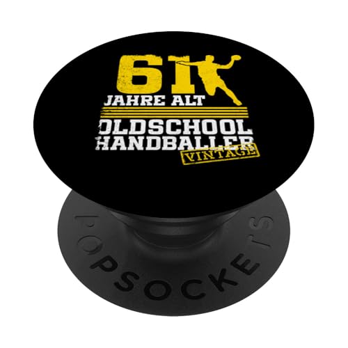 61. Geburtstag 61 Jahre Alt Handball Spieler Geburtstag PopSockets Klebender PopGrip 61. Geburtstag 61 Jahre Alt Handball Spieler Geburtstag PopSockets Klebender PopGrip von Lustige Handball Spieler Geburtstagsdesigns