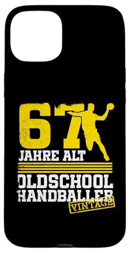 67. Geburtstag 67 Jahre Alt Handball Spieler Geburtstag Hülle für iPhone 15 Plus von Lustige Handball Spieler Geburtstagsdesigns