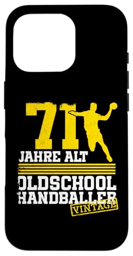 71. Geburtstag 71 Jahre Alt Handball Spieler Geburtstag Hülle für iPhone 16 Pro von Lustige Handball Spieler Geburtstagsdesigns