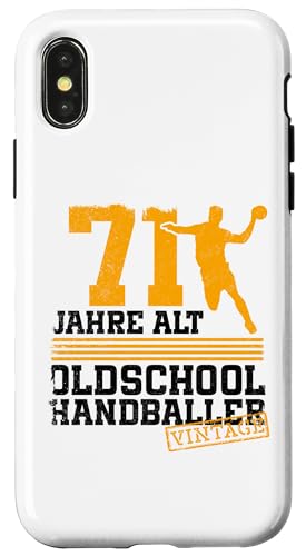 71. Geburtstag 71 Jahre Alt Handball Spieler Geburtstag Hülle für iPhone X/XS von Lustige Handball Spieler Geburtstagsdesigns