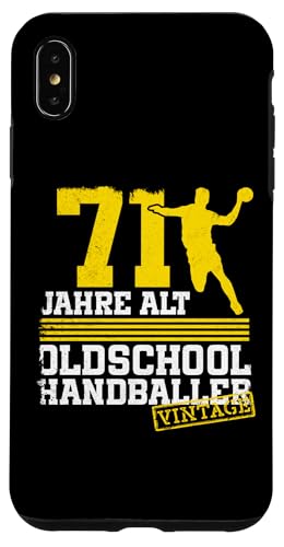 71. Geburtstag 71 Jahre Alt Handball Spieler Geburtstag Hülle für iPhone XS Max von Lustige Handball Spieler Geburtstagsdesigns