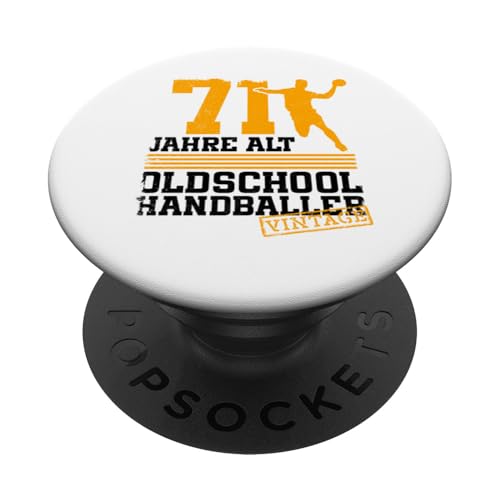 71. Geburtstag 71 Jahre Alt Handball Spieler Geburtstag PopSockets Klebender PopGrip 71. Geburtstag 71 Jahre Alt Handball Spieler Geburtstag PopSockets Klebender PopGrip von Lustige Handball Spieler Geburtstagsdesigns