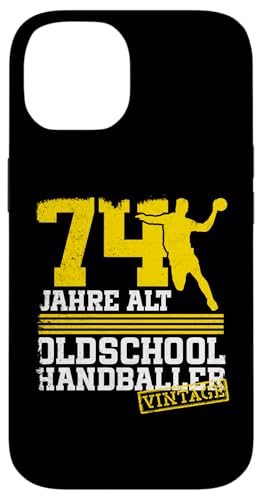 74. Geburtstag 74 Jahre Alt Handball Spieler Geburtstag Hülle für iPhone 14 von Lustige Handball Spieler Geburtstagsdesigns