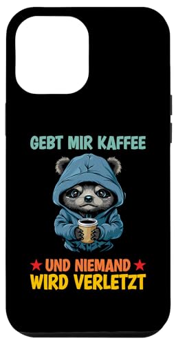 Hülle für iPhone 15 Plus Gebt Mir Kaffee Und Niemand Wird Verletzt Spruch Faultier von Lustige Kaffee Sprüche Coffee Statement Shop