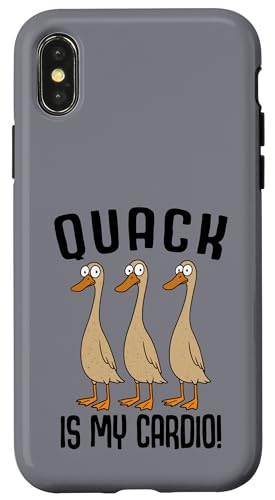Laufenten Ente Laufente Quack Is My Cardio Hülle für iPhone X/XS von Lustige Laufenten Designs & Laufenten Sprüche