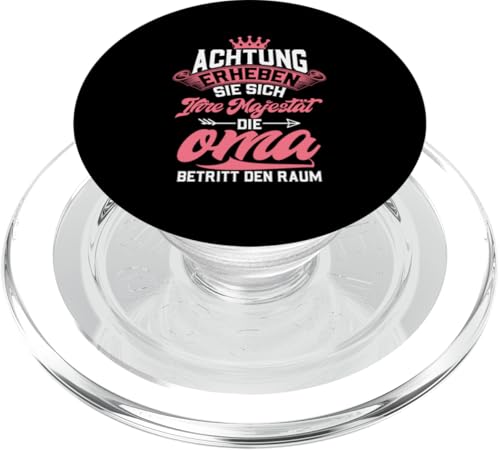 Achtung Erheben Sie Sich Ihre Majestät Die Oma Betritt Raum PopSockets PopGrip für MagSafe Achtung Erheben Sie Sich Ihre Majestät Die Oma Betritt Raum PopSockets PopGrip für MagSafe von Lustige Oma Sprüche Muttertagsgeschenk Omi Grandma