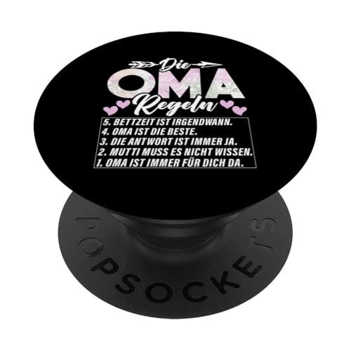 Die Oma Regeln Lustiger Oma Spruch Großmutter Großmutter PopSockets Klebender PopGrip Die Oma Regeln Lustiger Oma Spruch Großmutter Großmutter PopSockets Klebender PopGrip von Lustige Oma Sprüche Muttertagsgeschenk Omi Grandma