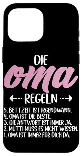 Die Oma Regeln Oma Sprüche Muttertag Großmutter Großmutter Hülle für iPhone 16 Pro Max Die Oma Regeln Oma Sprüche Muttertag Großmutter Großmutter Hülle für iPhone 16 Pro Max von Lustige Oma Sprüche Muttertagsgeschenk Omi Grandma