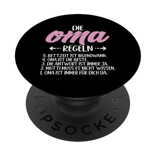 Die Oma Regeln Oma Sprüche Muttertag Großmutter Großmutter PopSockets Klebender PopGrip Die Oma Regeln Oma Sprüche Muttertag Großmutter Großmutter PopSockets Klebender PopGrip von Lustige Oma Sprüche Muttertagsgeschenk Omi Grandma