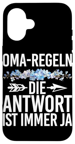 Oma Regeln Die Antwort Ist Immer Ja Muttertag Motive Lustig Hülle für iPhone 16 Oma Regeln Die Antwort Ist Immer Ja Muttertag Motive Lustig Hülle für iPhone 16 von Lustige Oma Sprüche Muttertagsgeschenk Omi Grandma
