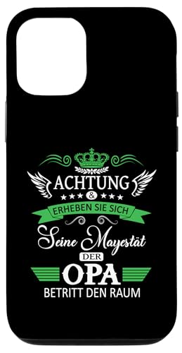 Achtung seine Majestät der Opa Vatertagsgeschenk Spruch Hülle für iPhone 12/12 Pro Achtung seine Majestät der Opa Vatertagsgeschenk Spruch Hülle für iPhone 12/12 Pro von Lustige Opa Großvater Papa Enkel Sprüche Geschenke
