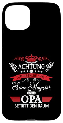 Achtung seine Majestät der Opa Vatertagsgeschenk Spruch Hülle für iPhone 15 Plus Achtung seine Majestät der Opa Vatertagsgeschenk Spruch Hülle für iPhone 15 Plus von Lustige Opa Großvater Papa Enkel Sprüche Geschenke