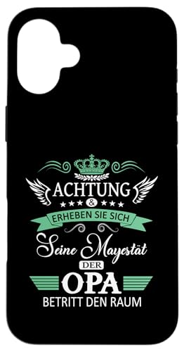 Achtung seine Majestät der Opa Vatertagsgeschenk Spruch Hülle für iPhone 16 Plus Achtung seine Majestät der Opa Vatertagsgeschenk Spruch Hülle für iPhone 16 Plus von Lustige Opa Großvater Papa Enkel Sprüche Geschenke