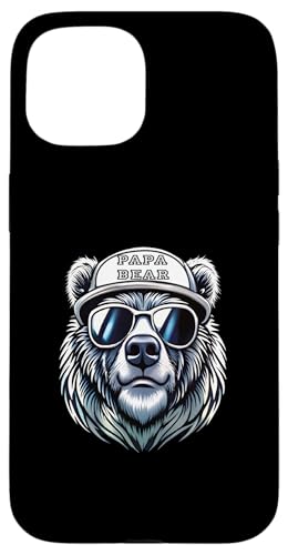 Papa Bär Shirt Vatertag - Vatertagsgeschenk Opa Papa Bear Hülle für iPhone 15 von Lustige Papa Bär Tshirts Vatertagsgeschenk Opa