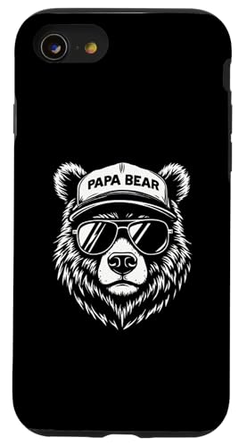 Papa Bär Shirt Vatertag - Vatertagsgeschenk Opa Papa Bear Hülle für iPhone SE (2020) / 7 / 8 von Lustige Papa Bär Tshirts Vatertagsgeschenk Opa