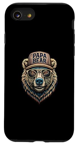 Papa Bär Shirt Vatertag - Vatertagsgeschenk Opa Papa Bear Hülle für iPhone SE (2020) / 7 / 8 von Lustige Papa Bär Tshirts Vatertagsgeschenk Opa
