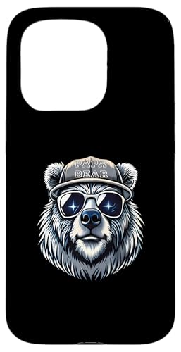Papa Shirt Vatertag - Vatertagsgeschenk Vatertag Papa Bear Hülle für iPhone 15 Pro von Lustige Papa Bär Tshirts Vatertagsgeschenk Opa