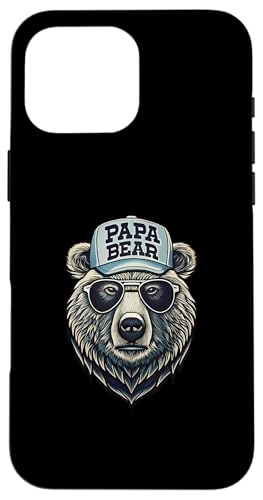 Papa Shirt Vatertag - Vatertagsgeschenk Vatertag Papa Bear Hülle für iPhone 16 Pro Max von Lustige Papa Bär Tshirts Vatertagsgeschenk Opa