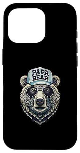 Papa Shirt Vatertag - Vatertagsgeschenk Vatertag Papa Bear Hülle für iPhone 16 Pro von Lustige Papa Bär Tshirts Vatertagsgeschenk Opa