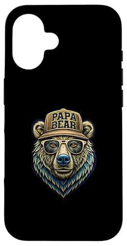 Papa Shirt Vatertag - Vatertagsgeschenk Vatertag Papa Bear Hülle für iPhone 16 Papa Shirt Vatertag - Vatertagsgeschenk Vatertag Papa Bear Hülle für iPhone 16 von Lustige Papa Bär Tshirts Vatertagsgeschenk Opa