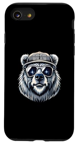 Papa Shirt Vatertag - Vatertagsgeschenk Vatertag Papa Bear Hülle für iPhone SE (2020) / 7 / 8 von Lustige Papa Bär Tshirts Vatertagsgeschenk Opa