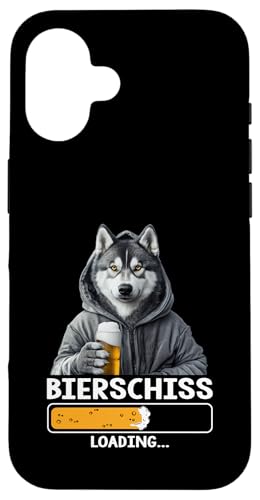 Bier Geschenkidee für Bierliebhaber Saufen Bier Husky Hund Hülle für iPhone 16 Bier Geschenkidee für Bierliebhaber Saufen Bier Husky Hund Hülle für iPhone 16 von Lustige Party Shirts Sprüche