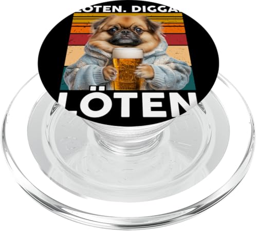 Bier Löten Digga Löten Bierliebhaber Bier Pekinese Hund PopSockets PopGrip für MagSafe Bier Löten Digga Löten Bierliebhaber Bier Pekinese Hund PopSockets PopGrip für MagSafe von Lustige Party Shirts Sprüche