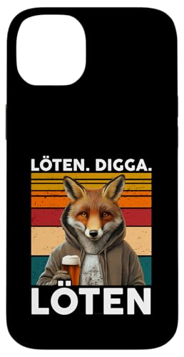 Bier Löten Digga Löten Bierliebhaber Saufen Bier Fuchs Hülle für iPhone 14 Plus Bier Löten Digga Löten Bierliebhaber Saufen Bier Fuchs Hülle für iPhone 14 Plus von Lustige Party Shirts Sprüche