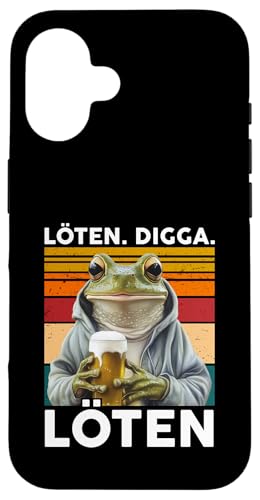 Löten Digga Löten Bierliebhaber Saufen Bier Frosch Kröte Hülle für iPhone 16 Löten Digga Löten Bierliebhaber Saufen Bier Frosch Kröte Hülle für iPhone 16 von Lustige Party Shirts Sprüche