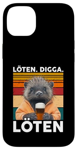 Löten Digga Löten Lustiger Spruch Bier Party Stachelschwein Hülle für iPhone 14 Plus Löten Digga Löten Lustiger Spruch Bier Party Stachelschwein Hülle für iPhone 14 Plus von Lustige Party Shirts Sprüche