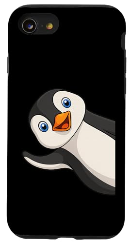 Funny Peeking Penguin Hülle für iPhone SE (2020) / 7 / 8 von Lustige Penguin Geschenke Pinguins Kostüm