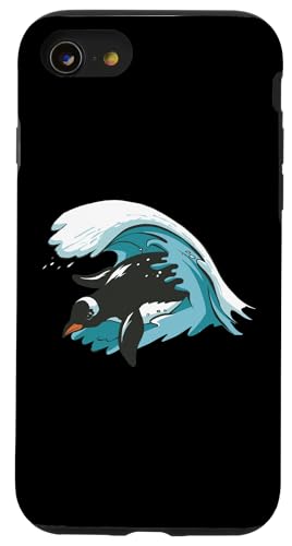 Penguin Surfer Hülle für iPhone SE (2020) / 7 / 8 von Lustige Penguin Geschenke Pinguins Kostüm