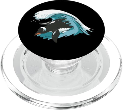 Penguin Surfer PopSockets PopGrip für MagSafe Penguin Surfer PopSockets PopGrip für MagSafe von Lustige Penguin Geschenke Pinguins Kostüm