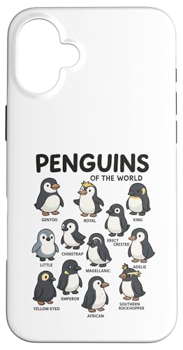 Penguins Of The World Hülle für iPhone 16 Plus Penguins Of The World Hülle für iPhone 16 Plus von Lustige Penguin Geschenke Pinguins Kostüm