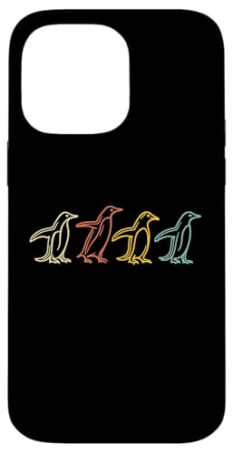 Retro Penguin Line Art Vintage Colorful Outline Hülle für iPhone 14 Pro Max Retro Penguin Line Art Vintage Colorful Outline Hülle für iPhone 14 Pro Max von Lustige Penguin Geschenke Pinguins Kostüm