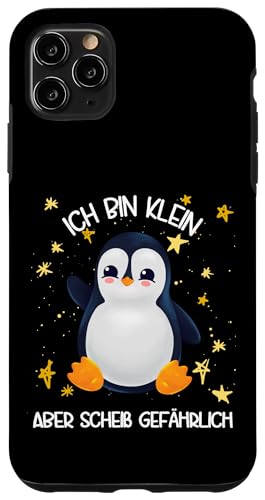 Hülle für iPhone 11 Pro Max Pinguin Handyhülle Ich Bin Klein Aber Gefährlich von Lustige Pinguin Handyhülle Geschenk
