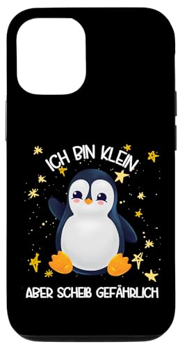 Hülle für iPhone 12/12 Pro Pinguin Handyhülle Ich Bin Klein Aber Gefährlich von Lustige Pinguin Handyhülle Geschenk