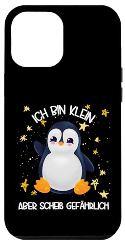 Hülle für iPhone 12 Pro Max Pinguin Handyhülle Ich Bin Klein Aber Gefährlich von Lustige Pinguin Handyhülle Geschenk