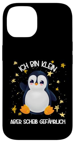 Hülle für iPhone 14 Pinguin Handyhülle Ich Bin Klein Aber Gefährlich von Lustige Pinguin Handyhülle Geschenk