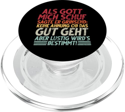 Als Gott Mich Schuf Grinste Er Und Dachte Das Wird Lustig PopSockets PopGrip für MagSafe Als Gott Mich Schuf Grinste Er Und Dachte Das Wird Lustig PopSockets PopGrip für MagSafe von Lustige Süße Sarkasmus Humor Sarkastische Zitate