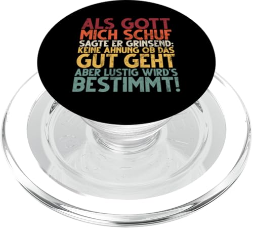 Als Gott Mich Schuf Grinste Er Und Dachte Das Wird Lustig PopSockets PopGrip für MagSafe Als Gott Mich Schuf Grinste Er Und Dachte Das Wird Lustig PopSockets PopGrip für MagSafe von Lustige Süße Sarkasmus Humor Sarkastische Zitate