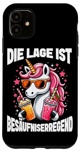 Die Lage ist besäufniserregend Einhorn Trinkerliebhaber Hülle für iPhone 11 Die Lage ist besäufniserregend Einhorn Trinkerliebhaber Hülle für iPhone 11 von Lustige Trinker Sprüche Sarkastische Zitate Humor