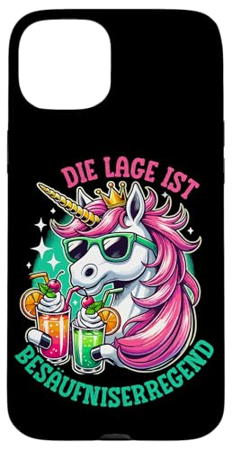 Die Lage ist besäufniserregend Einhorn Trinkerliebhaber Hülle für iPhone 15 Plus Die Lage ist besäufniserregend Einhorn Trinkerliebhaber Hülle für iPhone 15 Plus von Lustige Trinker Sprüche Sarkastische Zitate Humor