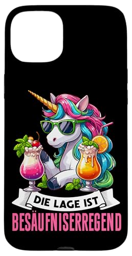 Die Lage ist besäufniserregend Einhorn Trinkerliebhaber Hülle für iPhone 15 Plus Die Lage ist besäufniserregend Einhorn Trinkerliebhaber Hülle für iPhone 15 Plus von Lustige Trinker Sprüche Sarkastische Zitate Humor