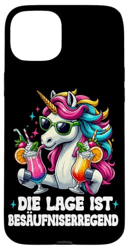 Die Lage ist besäufniserregend Einhorn Trinkerliebhaber Hülle für iPhone 15 Plus Die Lage ist besäufniserregend Einhorn Trinkerliebhaber Hülle für iPhone 15 Plus von Lustige Trinker Sprüche Sarkastische Zitate Humor